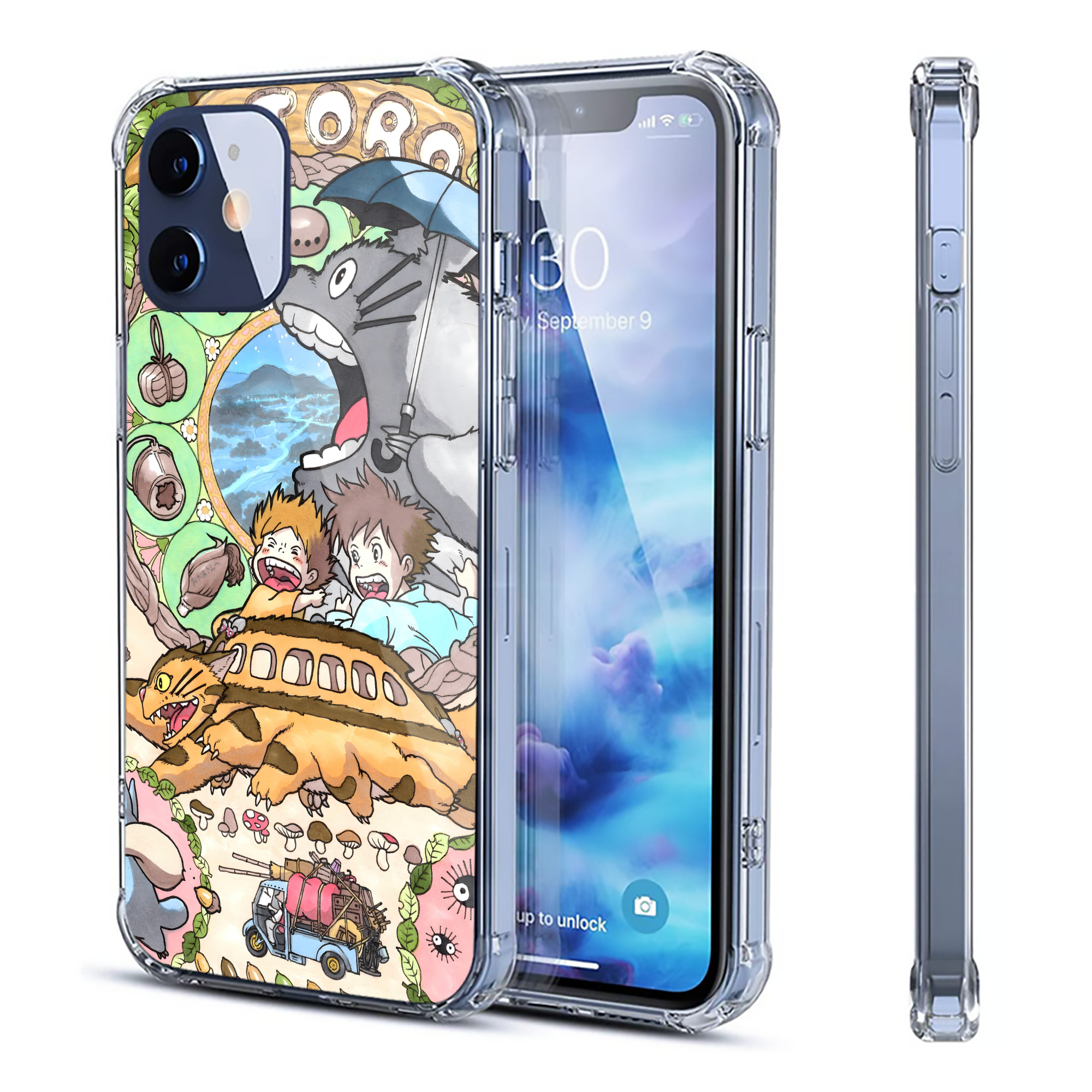 （画像用） となりのトトロ 草壁メイ 草壁サツキ My Neighbor Totoro Satsuki Kusakabe Mei Kusakabe 【iPhone 12シリーズ対応】透明スマホケース（クリアソフトケース）